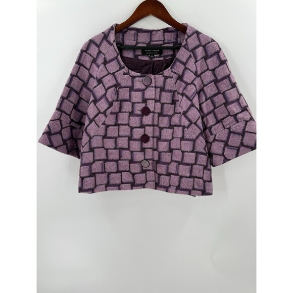 NWOT Hilton Hollis Jacket Size 8 Multicolor Boho Artsy Business Casual Career - Picture 1 of 10